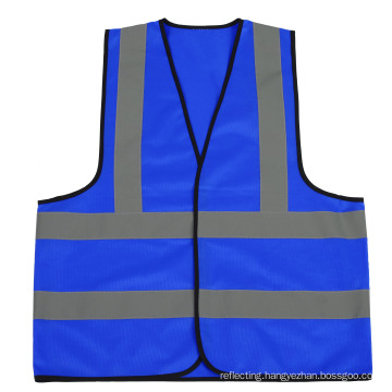 Blue ANSI Class 2 Economy Safety Vest Hi Visibility Reflective Safety Vest Waistcoat
